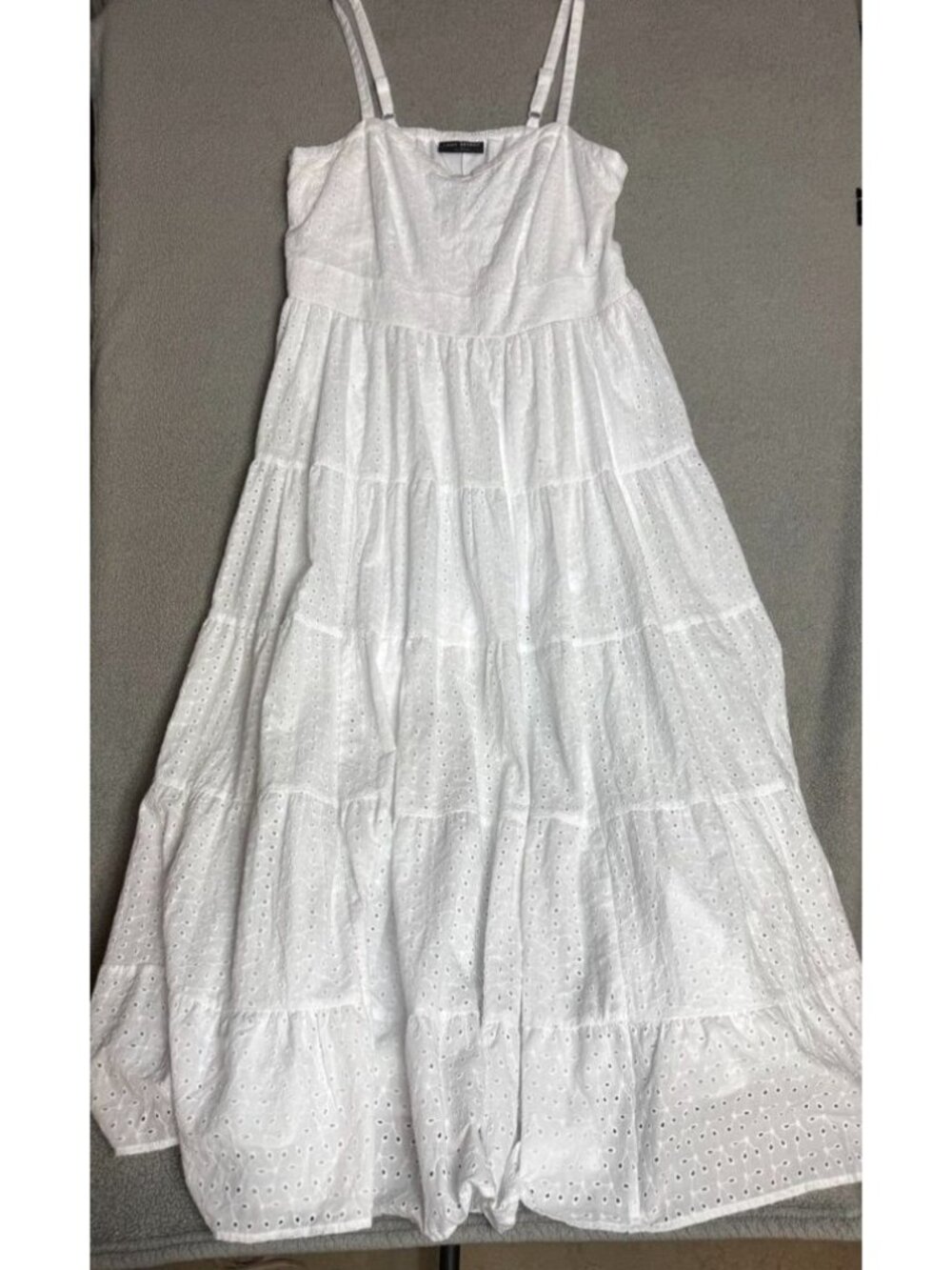 NWT Lane Bryant White Cotton Eyelet Maxi Dress Size 16 Cottagecore Boho Feminine